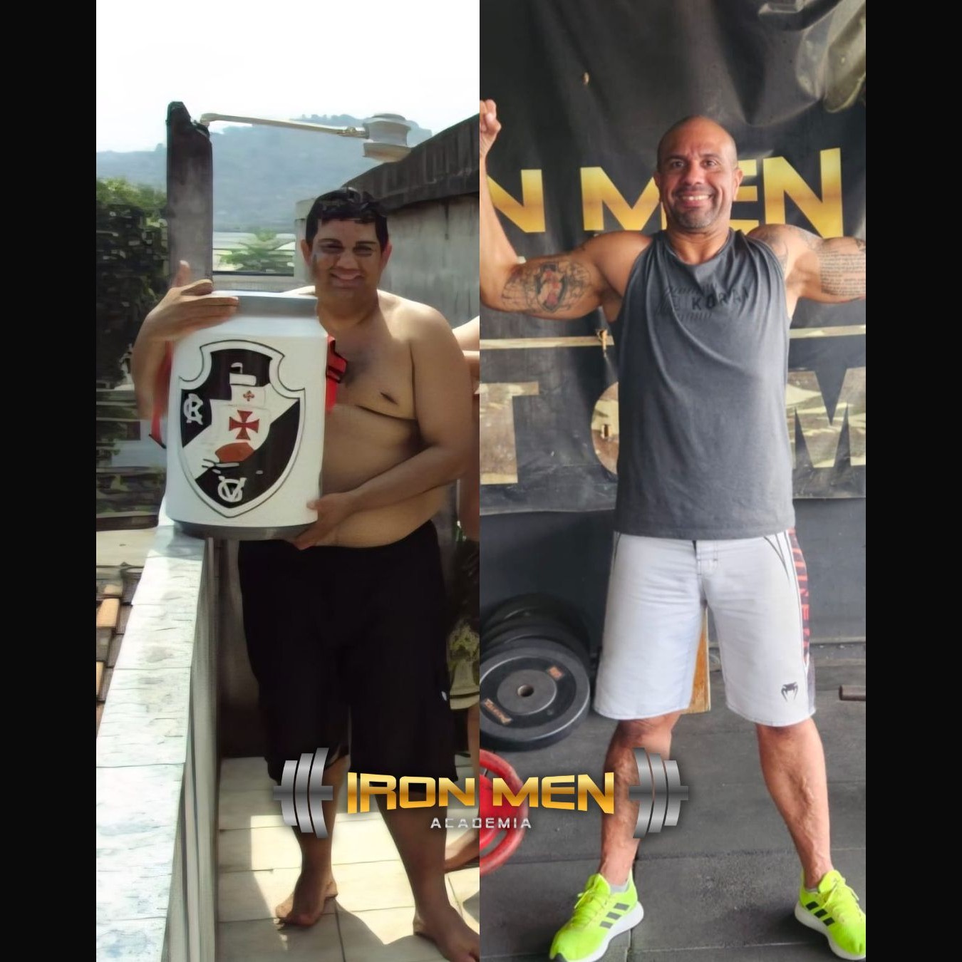 Transformação de aluno da Iron Men Academia