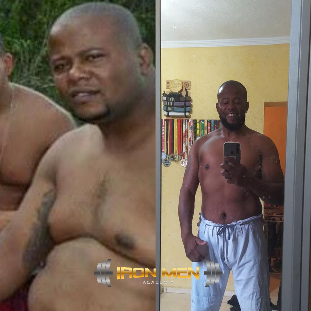 Transformação de aluno da Iron Men Academia